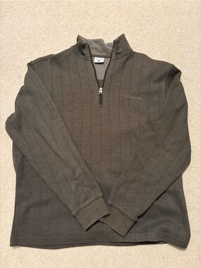 Columbia Ribbed Full-Zip Pullover - Olive